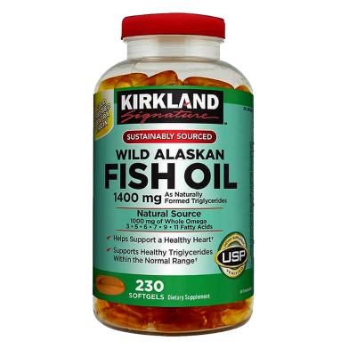 Kirkland Signature Expect More Wild Alaskan Fish Oil 1400 mg - 230 Softgels image