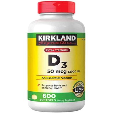 Kirkland Signature Extra Strength D3 50 mcg - 600 Softgels image