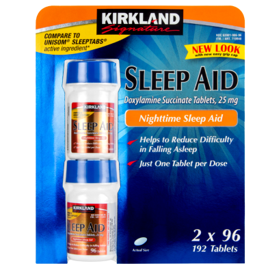 Kirkland Sleep AID 25mg (Doxylamine Succinate) - 192 Tablets image