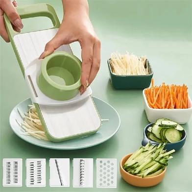 Kitchen 5-In-1 Multifunctional Vegetable Slicer Cutter Potato Shredders Garlic Carrot Grater Chopper image