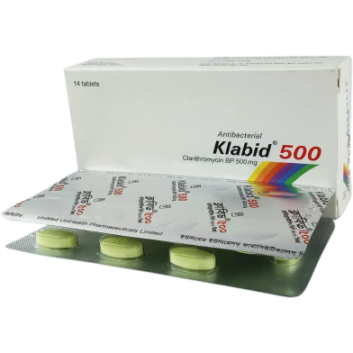 Klabid 500mg Tablet 7's Strip image