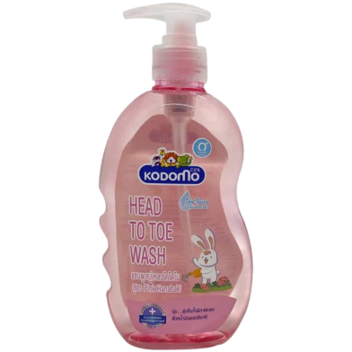 Kodomo Head To Toe Wash Pink Hanabaki 400 ML. image