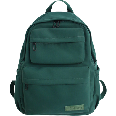 Korean Style Backpack - Deep Green image