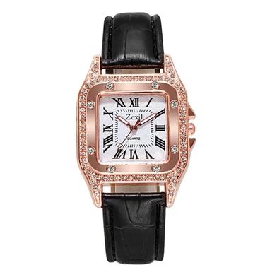 Korean Version Of Fashion Square Diamond Ladies Belt Watch image
