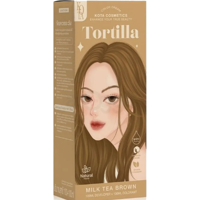 Kota Cosmetics Hair Color Cream Tortilla Milk Tea Brown image