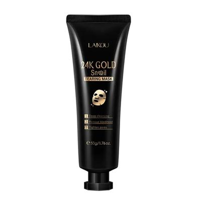 LAIKOU 24K Gold Snail Collagen Peel Off Mask Remove Blackheads Acne Anti-Wrinkle Lifting Firming Oil-Control Shrink Pores Face Skin Care-50gm image