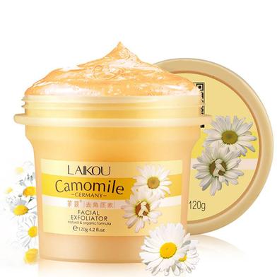 LAIKOU Camomile Natural Organic Facial Exfoliator Scrub Peeling Cream Face Gel Skin Care Body Scrub Cream -120gm image