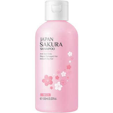 LAIKOU Japan Sakura Shampoo Repair Damaged Hair Moisturizing Nourishing Anti Dandruff Oil Control Shampoos Hair Cleansing Care-100ml image