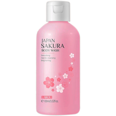 LAIKOU Japan Sakura Shower Gel Moisturizing Whitening Cleaning Elegant Fragrance Oil Control Bodycare Shower Gel Skin Care- 100ml image