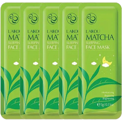 LAIKOU Matcha Sleeping Face Mask-5pcs image