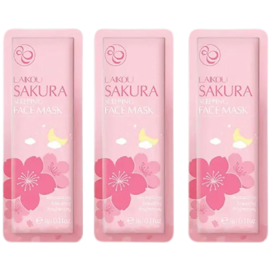 LAIKOU Sakura Sleeping Face Mask-3pcs image