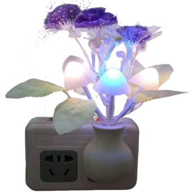 LED Digital Sensor Mushroom and Flower Lamp Multi-Color image