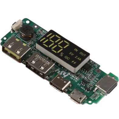 LED Dual USB 5V 2.4A Micro/Type-C USB Mobile Power Bank 18650 Charging Module Lithium Battery Charger Board Circuit Protection image