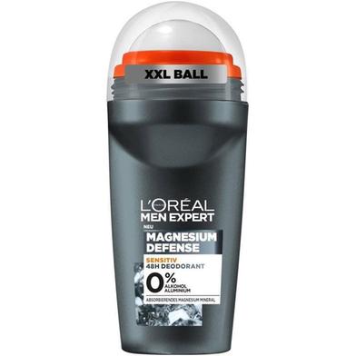 L'Oréal Paris Men Expert Magnesium Defence 48H Deodorant for Men Alcohol Free Roll 50ml image