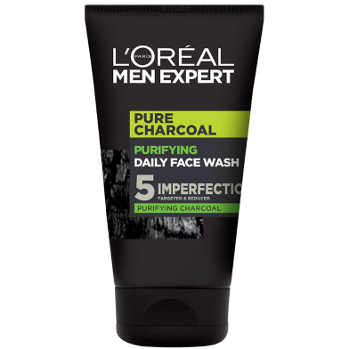 LOreal Men Expert Pure Charcoal Purifying Daily Face Wash - 100ml image