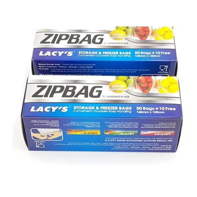 Lacy's Zipbag Set Storage And Freezer Bags 165mm 150mm Quart And Sandwich Sizes image