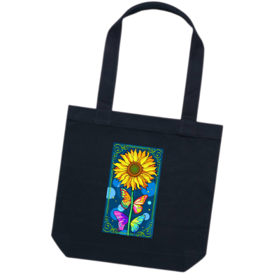 Ladies Tote Canvas Shoulder Bag For Women's With Zipper - BDF-089 image