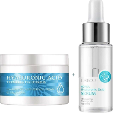 Laikou Hyaluronic Acid Serum And Moisturizer Essence Face Cream 17 ML PLUS25 GM image