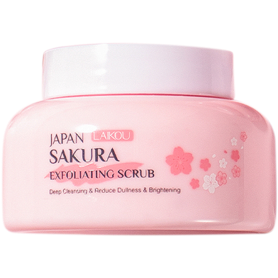 Laikou Japan Sakura Exfoliating Scrub Face Body Scrub Exfoliating Dead Skin Deep Cleansing 100g image