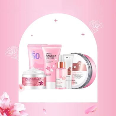 Laikou Japan Sakura Skin Care Set Brightening Cleanser - 6pcs image