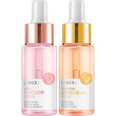 Laikou Sakura And Vitamin C Serum Combo 17 ML PLUS17ML image