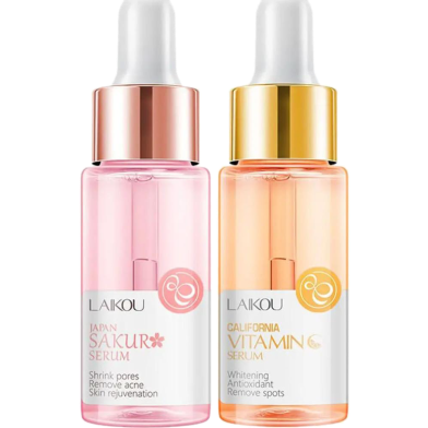 Laikou Sakura And Vitamin C Serum Combo 17 ML PLUS17ML image