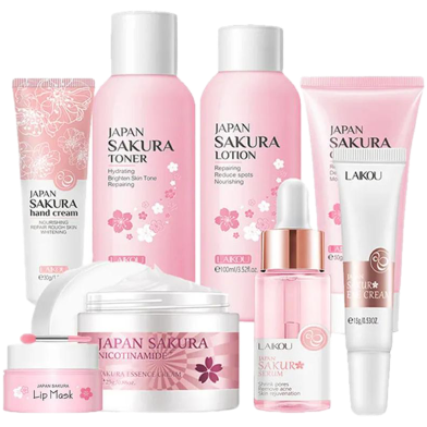 Laikou Sakura Face Skin Care Beauty Makeup Set 8 Pcs image