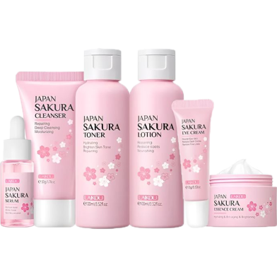 Laikou Sakura Skin Care Combo – 6 PCS Set image