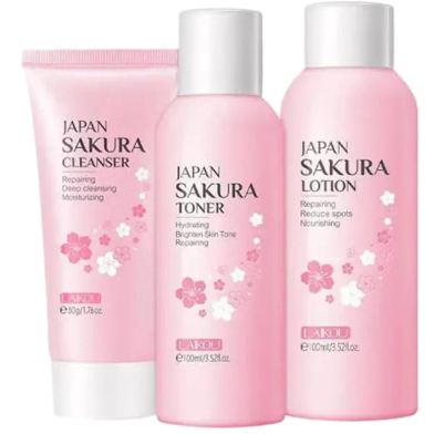 Laikou Sakura Skin Care Set Moisturizing -3pcs image