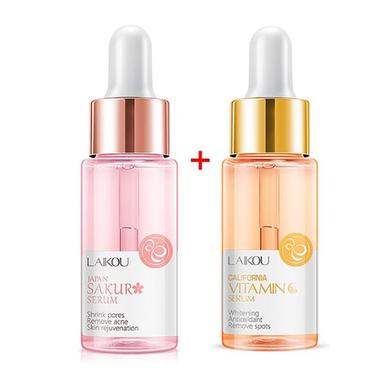 Laikou Serum Combo Sakura and Vitamin C Serum - ( 17ml plus 17ml ) image