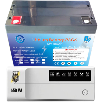 Lannister LB-11 Digital UPS IPS - 650 VA - 500 Watt - 12 Volt With 180Ah Battery - Full Package image