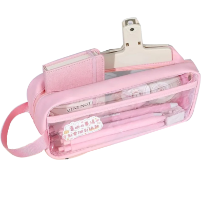 Large Capacity Transparent Pencil Case For Student image