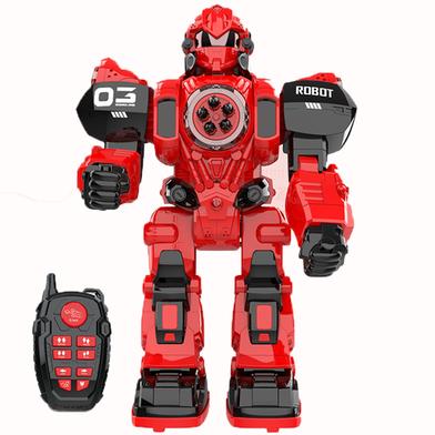Large Remote Control Robot for Kids 10 Channel RC Toys Shoots Missiles, Walks, Talks and Dances with Flashing Lights Sounds image
