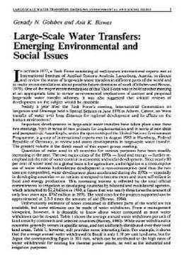 Large Scale Water Transfers: Emerging Environmental and Social Issues (Water resources development) image