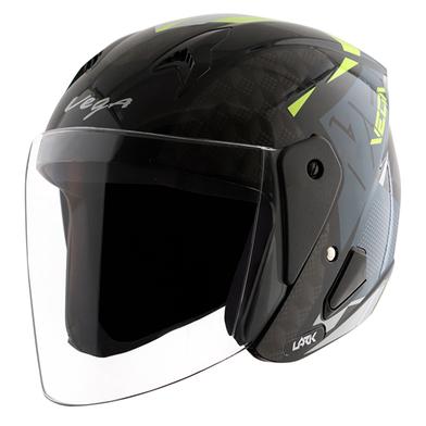 Vega Lark Twist Black Neon Yellow Helmet image
