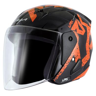 Vega Lark Victor Black Orange Helmet image