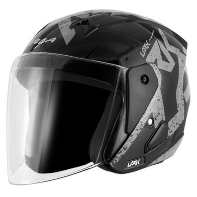Vega Lark Victor Black Silver Helmet image