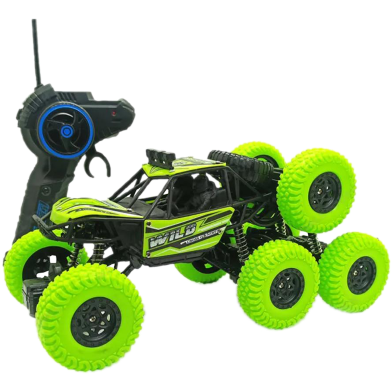 Lateral Dancing Rechargeable Big Size Remote Control Stunt Car stunt car 8wheel b green Green Non Brand Rokomari