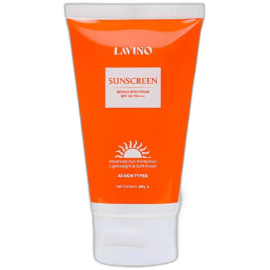 Lavino Sunscreen Broad Spectrum SPF 50 PA triple plus 60g image