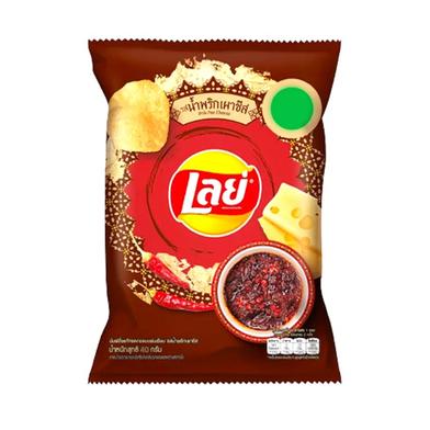 Lays Prink Pao Cheese Flavor Flat Potato Chips 40 gm (Thailand) image