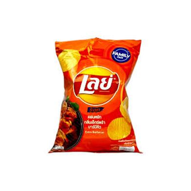 Lays Rock Extra Barbecue Fla. Ridged Potato Chips 48 gm (Thailand) image