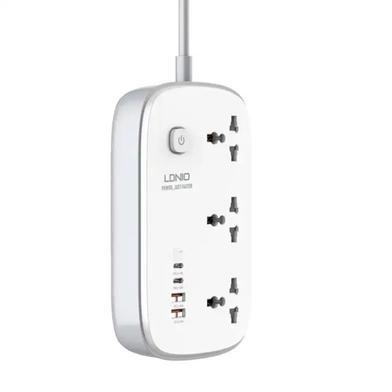 Ldnio Power Strip 65W 3 Sockets With 4 Port Charger image