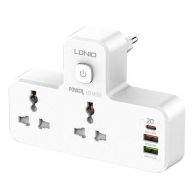 Ldnio SC2311 20W 3 Port USB PD And QC3.0 Charger Extension 2 Way Power Socket image