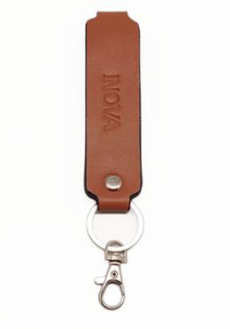 Leather Key Ring - Pinkish Brown - LK02 image