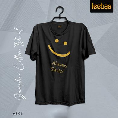 Leebas Halfsleeve Cotton Tshirt Black Colour image