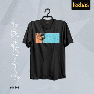 Leebas Halfsleeve Cotton Tshirt Black Colour image
