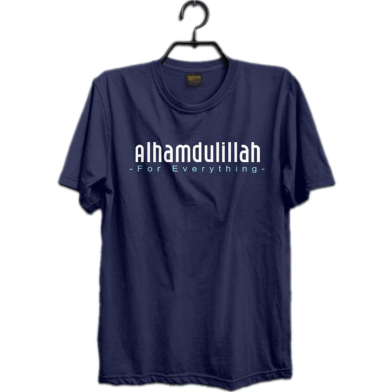 Leebas Halfsleeve Cotton Tshirt Navy Color image