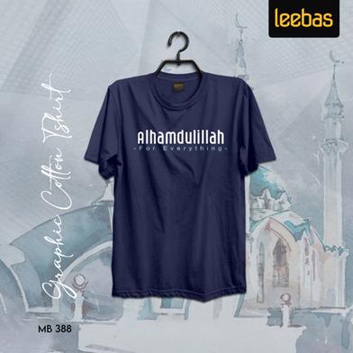 Leebas Halfsleeve Cotton Tshirt Navy Color image