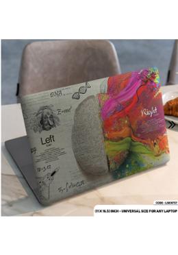 Decorator eft Brain and Right Brain Illustration Laptop Sticker image
