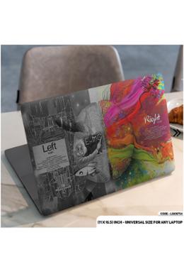 DDecorator Left Brain and Right Brain Illustration Laptop Sticker image